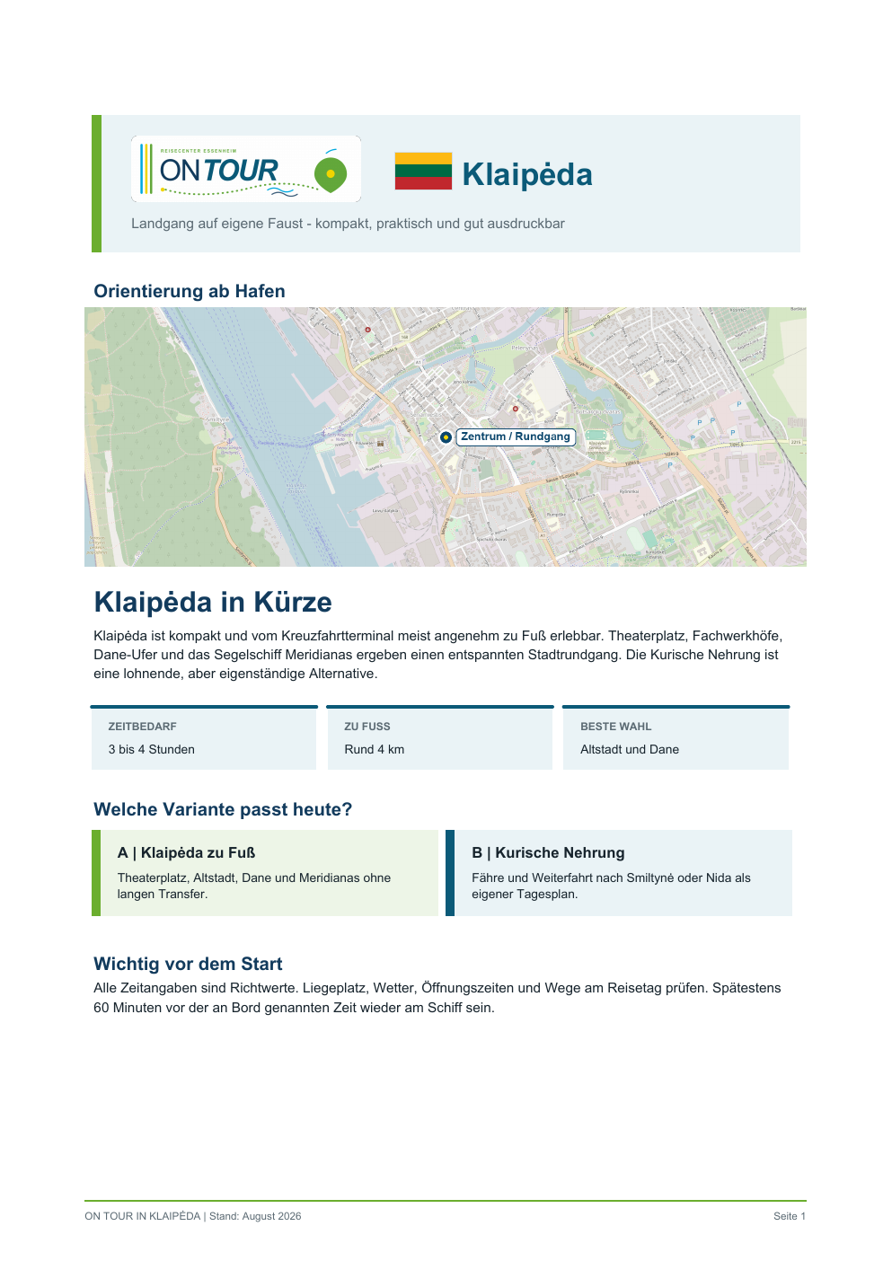 Vorschau des Reiseführers On Tour in Klaipėda