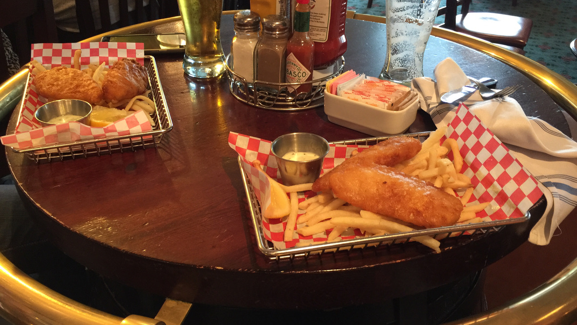 Fish and Chips im O’Sheehan’s Bar und Grill auf der Norwegian Epic