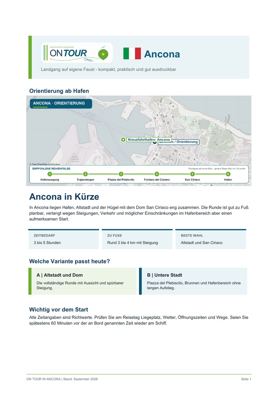 Vorschau des Reiseführers On Tour in Ancona