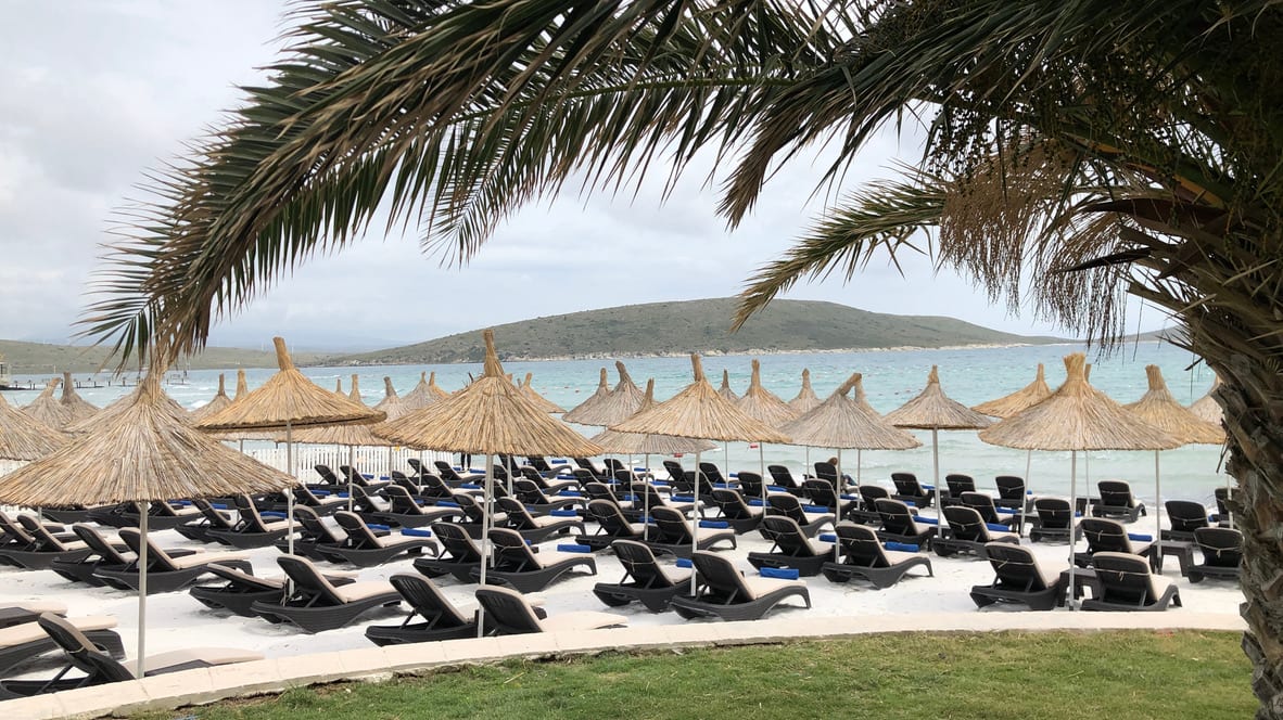 Strandbereich eines türkischen Resorts