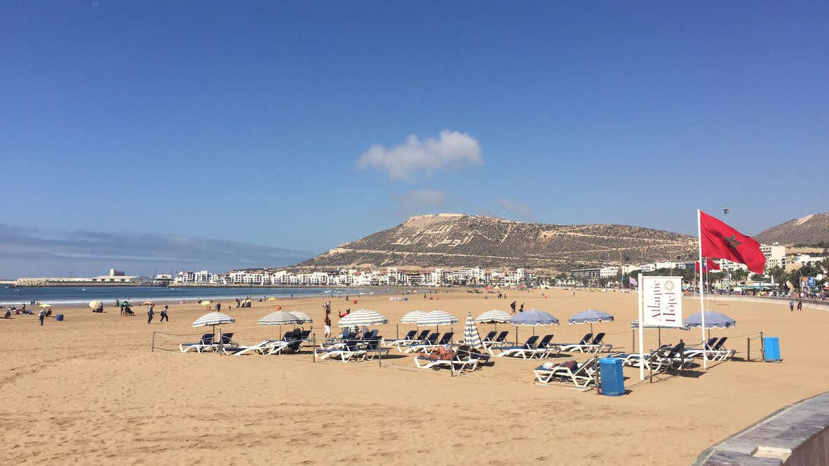 Agadirs Strand und Aussichtshügel