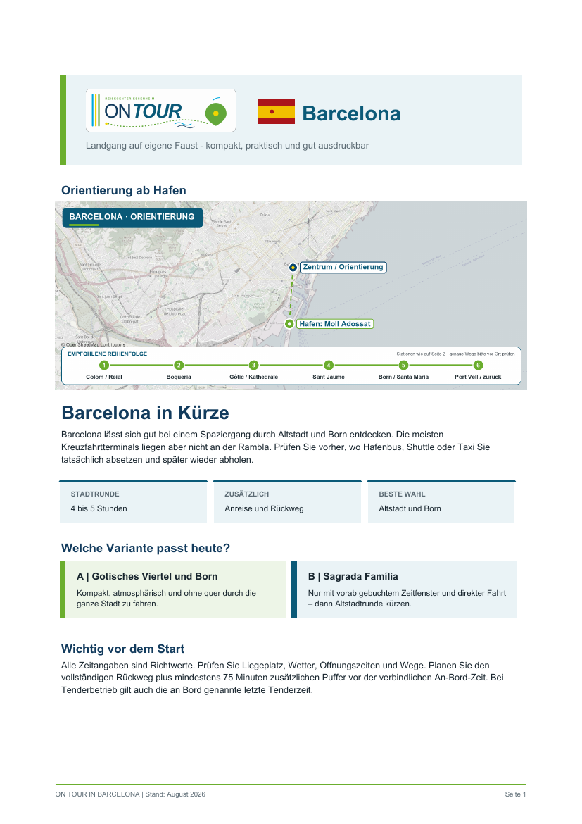 Vorschau des Reiseführers On Tour in Barcelona