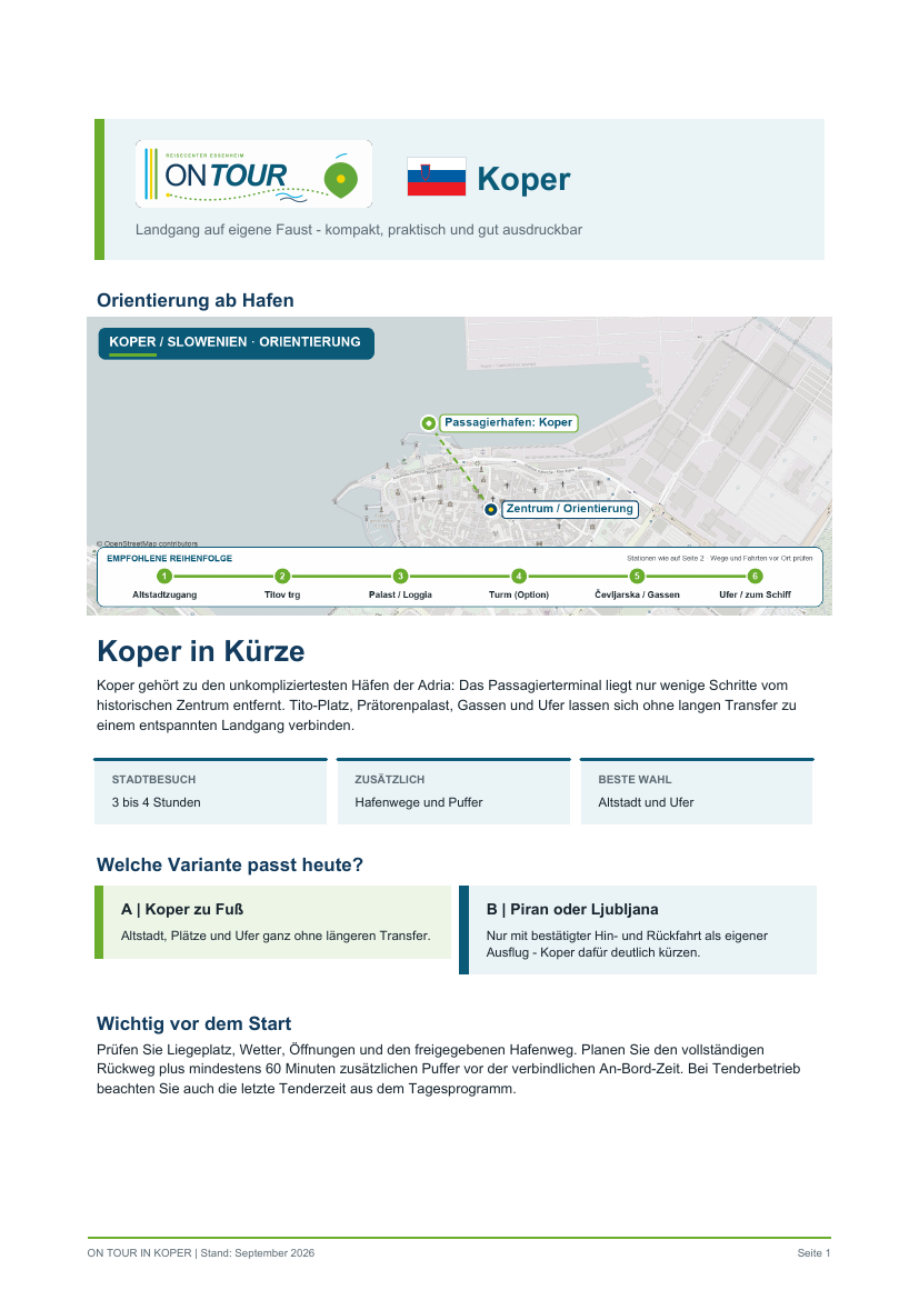 Vorschau des Reiseführers On Tour in Koper